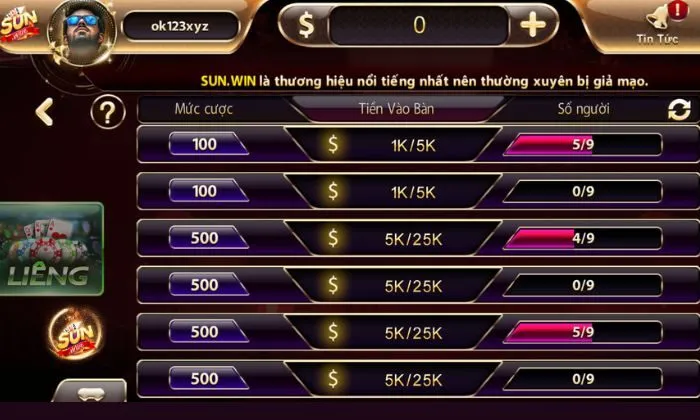 Lựa chọn ô cược